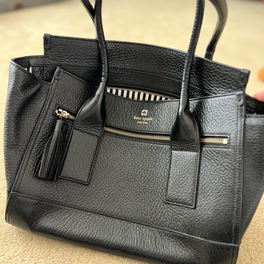 Kate Spade black pebbled leather bag